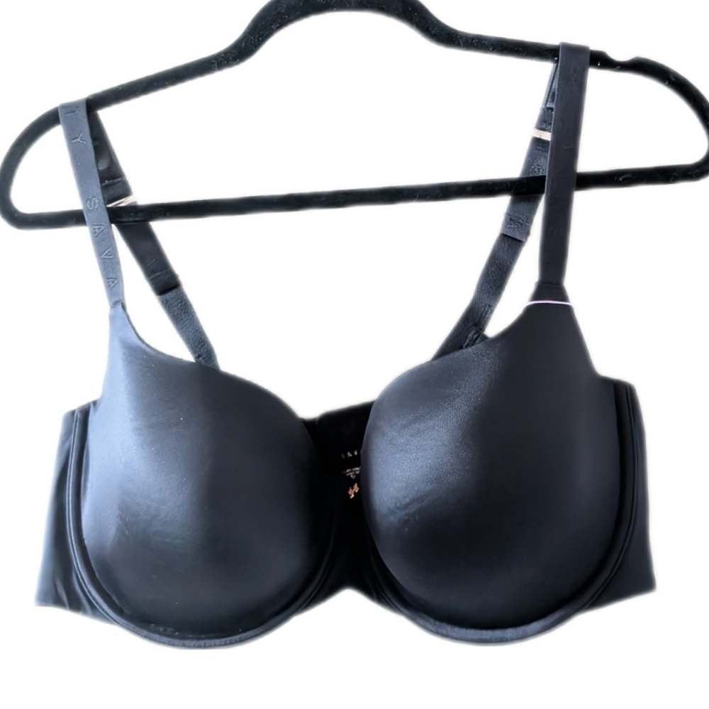 Savage X Fenty Black Bra 40DDD Core Balconette Lightly Padded Adjustable Strap